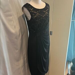 Enfocus Studio Black Lace Midi Dress